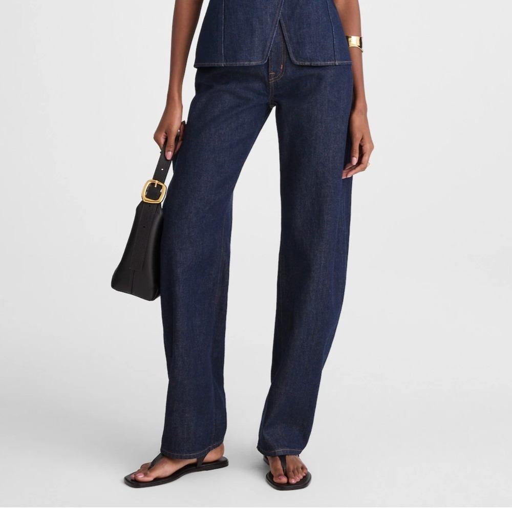 Madewell The Balloon Jeans Rinse‎ Wash Rigid Cotton Women's 30 High Rise NV838